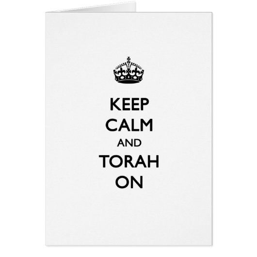 Keep Calm & Torah On Cards (Front)