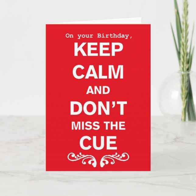 Keep Calm Tribal Improv Belly Dance Birthday Card (Front)
