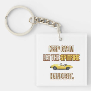 Keep Calm, Triumph Spitfire Keychain