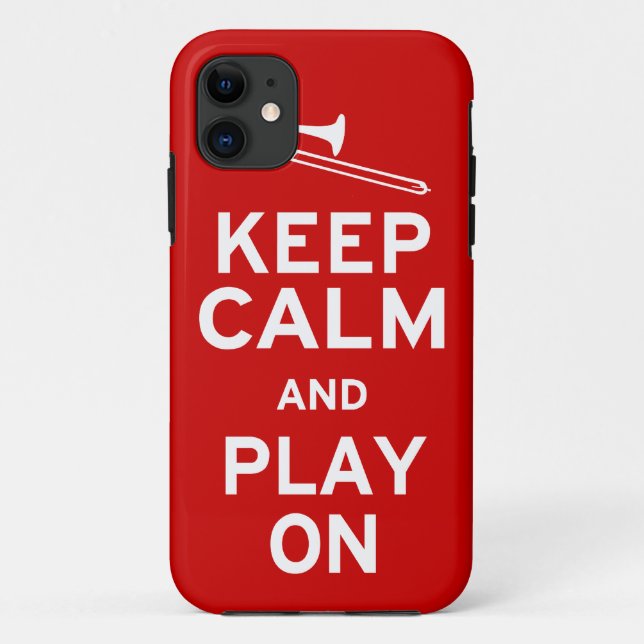 Keep Calm Trombone Case-Mate iPhone Case (Back)