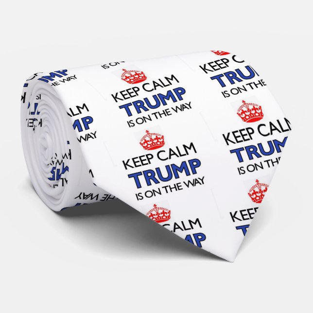 Keep Calm TRUMP Neck Tie (Rolled)
