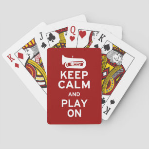 Keep Calm Tuba Poker Cards