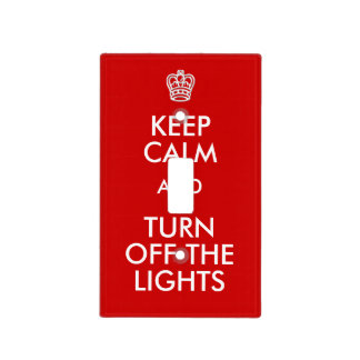 Keep Calm Turn Off Lights Light Switch Cover