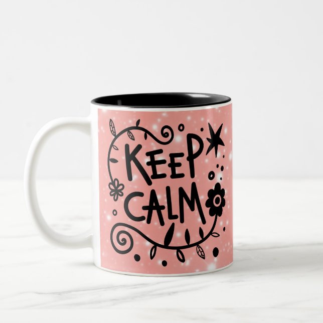 Keep Calm Two-Tone Coffee Mug (Left)