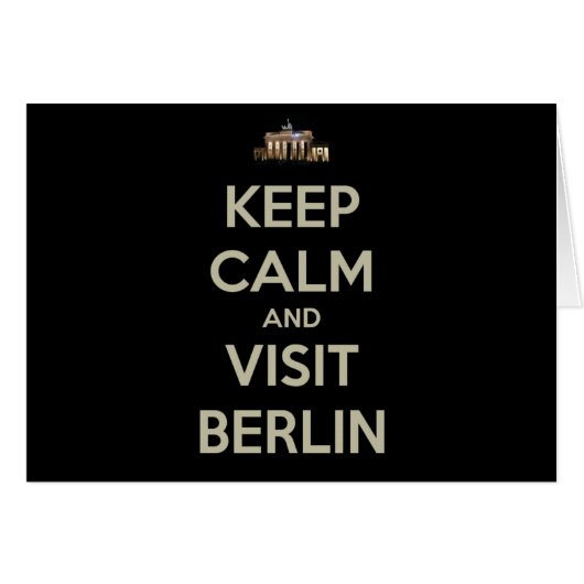 keep calm visit berlin cards (Front Horizontal)