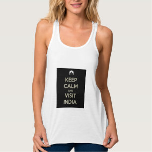 keep calm visit india tank top
