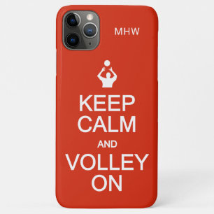 Keep Calm & Volley On custom monogram & color iPhone 11 Pro Max Case