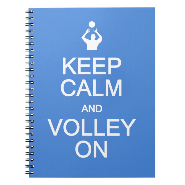 Keep Calm & Volley On custom notebook (Front)