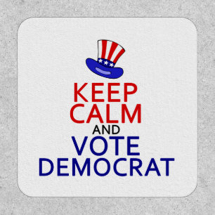 Keep Calm Vote Democrat Funny Election Patch