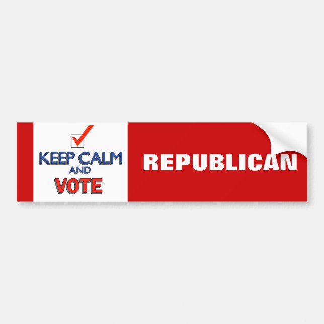 Keep Calm Vote Republican 2024 Bumper Sticker (Front)