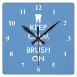 Keep Calm wall clock for dentist practice