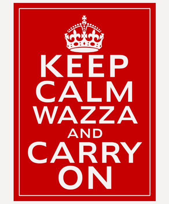 Keep Calm Wazza And Carry On  ~ England Footie T shirt