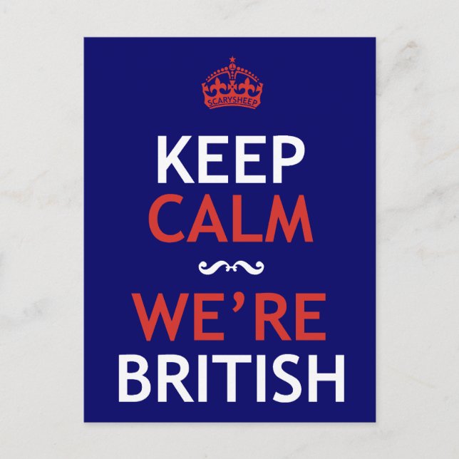 Keep Calm We're British Postcard (Front)