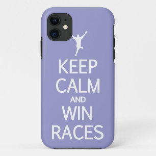 Keep Calm & Win Races custom colour iPhone case