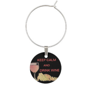 Keep Calm Wine Charm
