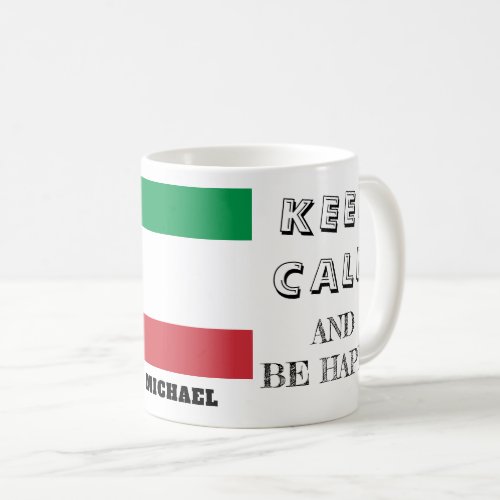 Keep Calm with Italy Flag Coffee Mug