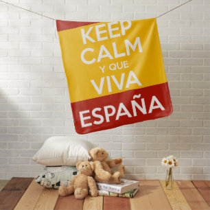 Keep Calm y que viva España Baby Blanket