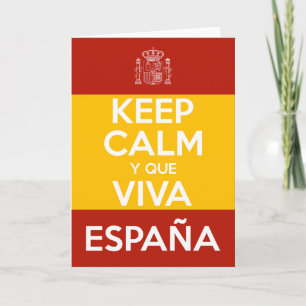 Keep Calm y que viva España Card