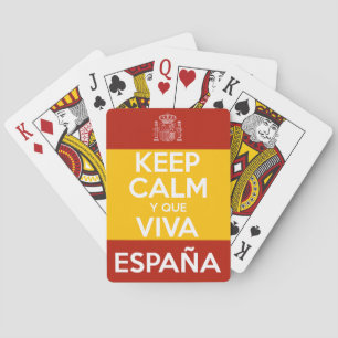 Keep Calm y que viva España Poker Cards