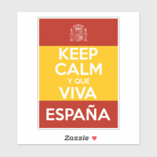 Keep Calm y que viva España Sticker