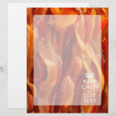 Keep Calm Your Text on Sizzling Bacon (Front/Back)