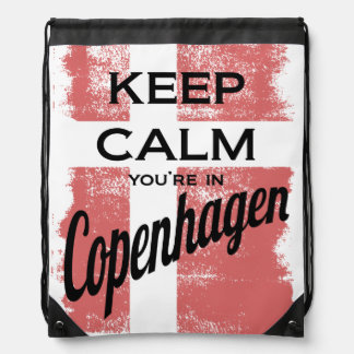 Keep Calm, You're in Copenhagen Drawstring Bag