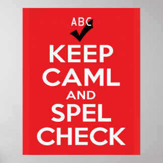 Keep Caml and Spel Check Poster