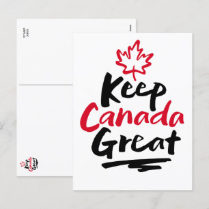 Keep CANADA Great! Canadian Maple Leaf Make Again Holiday Postcard