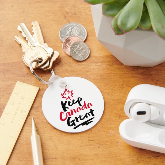 Keep Canada Great Maple Leaf Not for Sale Keychain (Desk)