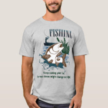 "Keep Casting Your Line" Vintage Fishing Art