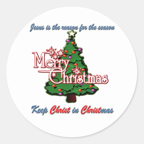 Keep Christ in Christmas Classic Round Sticker