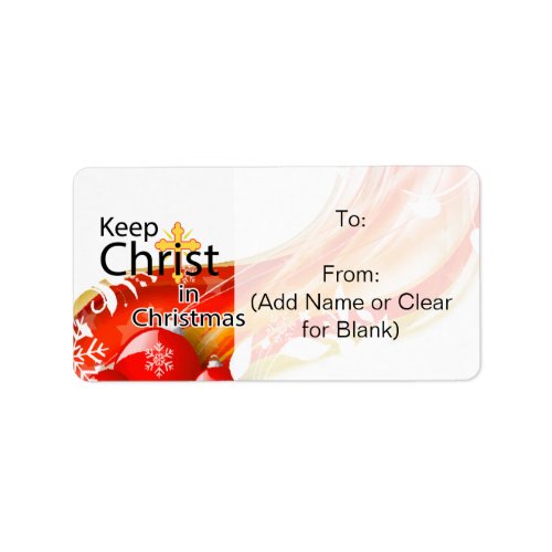 Keep Christ in Christmas Gift Tag