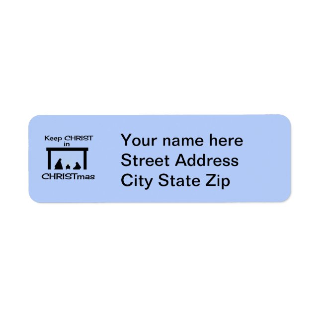 Keep CHRIST in CHRISTmas Return Address Labels (Front)