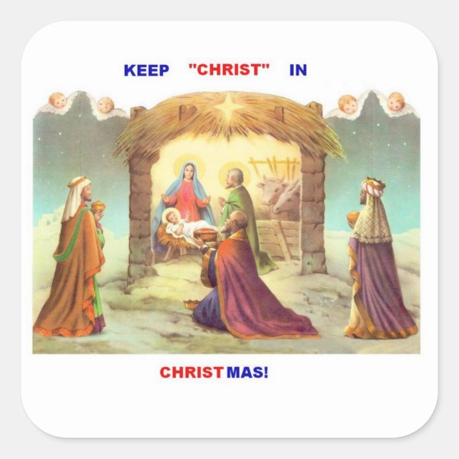 KEEP CHRIST IN CHRISTMAS STICKERS (Front)