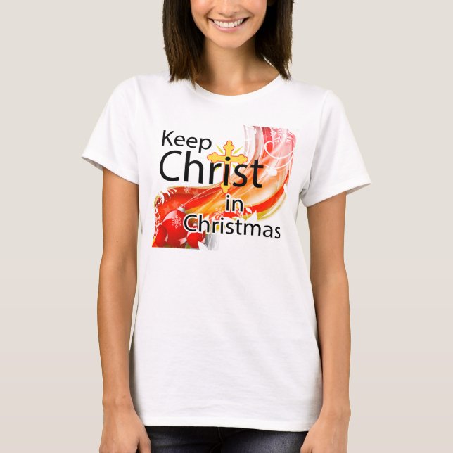 Keep Christ in Christmas, Swirl T-Shirt (Front)