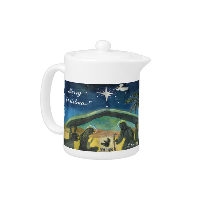 Keep Christ In Christmas Tea Pot (Left)