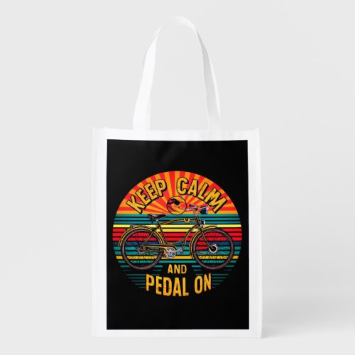  Keep Claim  Pedal on typography Grocery Bag