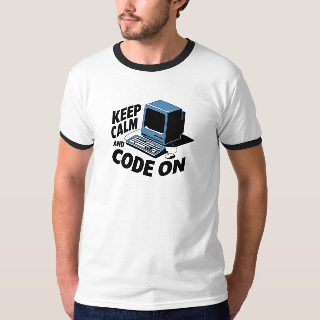 Keep Clam and Code on T-Shirt (Front)