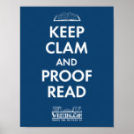 Keep Clam And Proofread Poster at Zazzle
