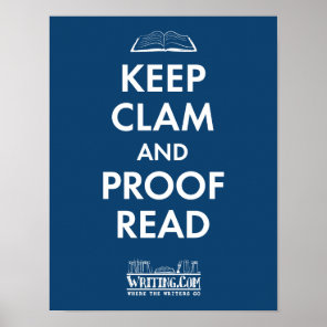 Keep Clam and Proofread Poster