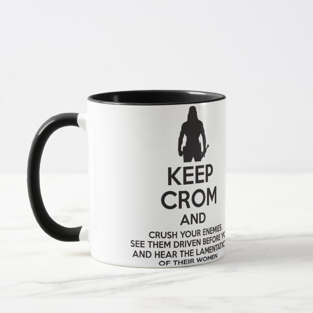 Keep Crom and Crush Your Enemies Mug (Left)