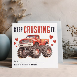 Keep Crushing It | Monster Truck Kids Holiday Card