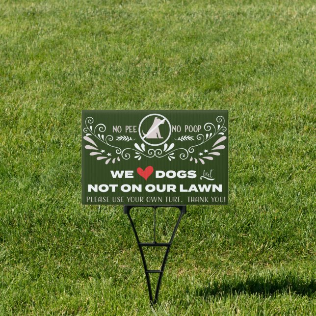 Keep Dog Off Lawn Yard Sign - (Insitu)