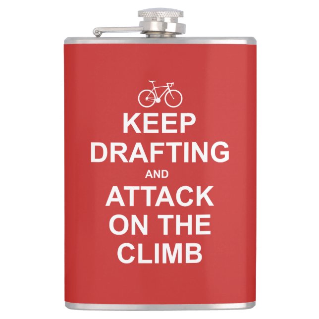 Keep Drafting And Attack On The Climb Flask (Front)