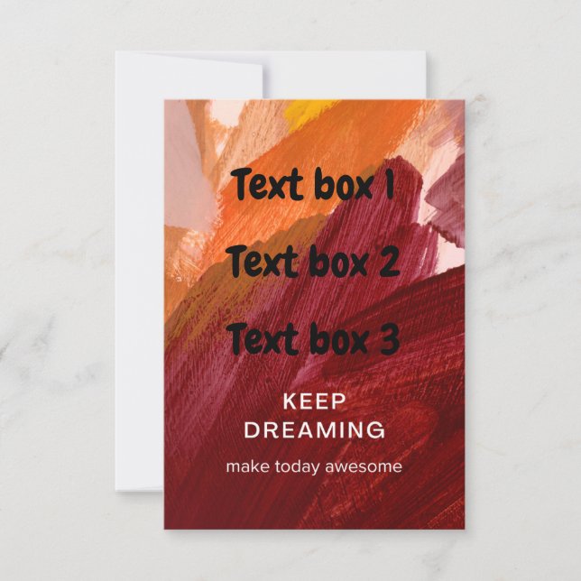 Keep Dreaming Test Invitation (Front)