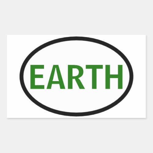 Keep Earth Green Rectangular Sticker