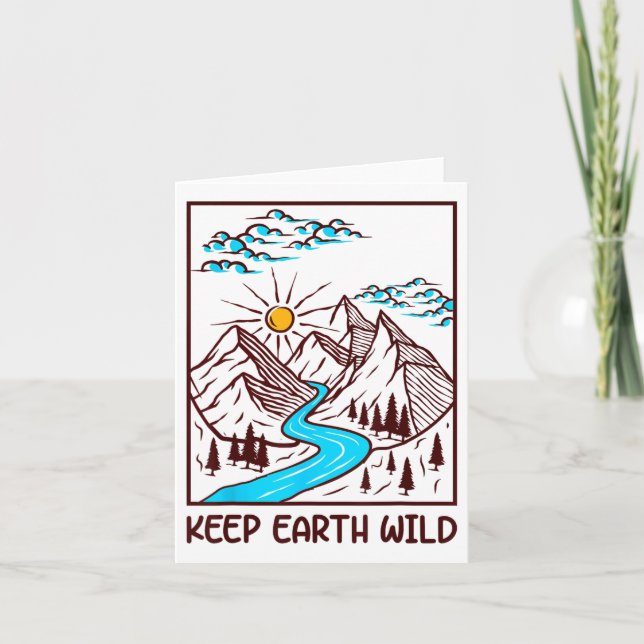 Keep Earth Wild Climate Change Glol Warming  Card (Front)