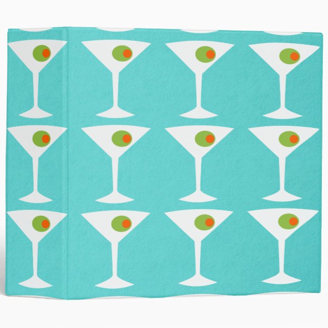 Keep 'Em Coming Martini Binder (turquoise) (Front/Spine)