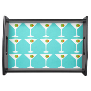 Keep 'Em Coming Martini Serving Tray (turquoise)