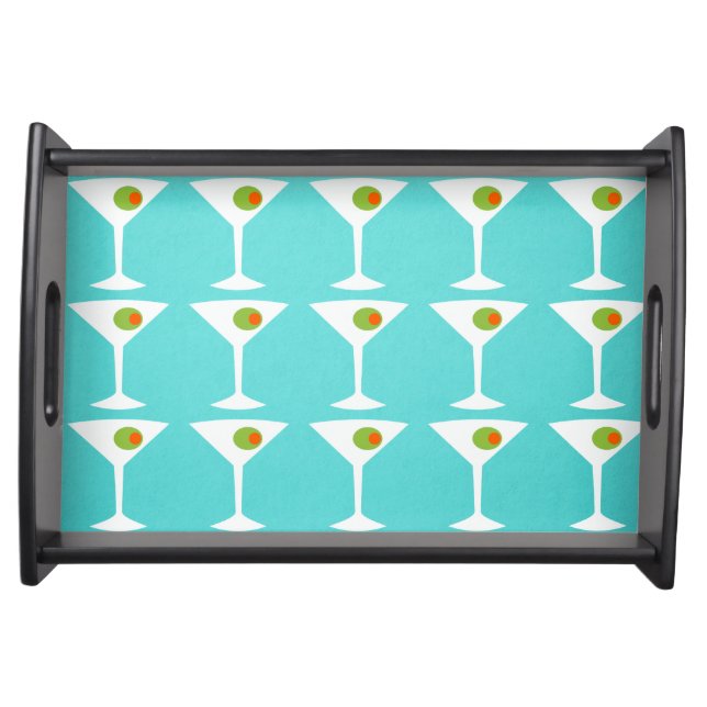 Keep 'Em Coming Martini Serving Tray (turquoise) (Front)